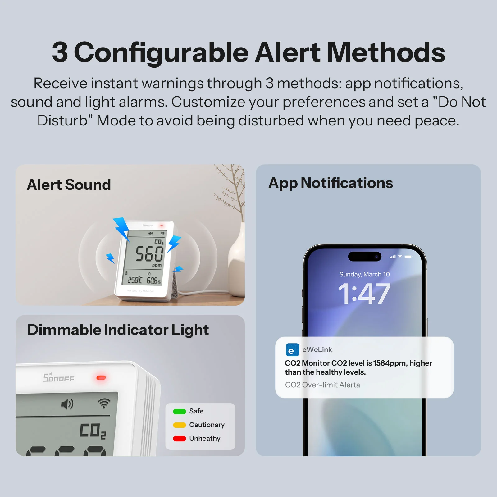 SONOFF AirGuard CO2  Matter Over Wi-Fi Air Quality Monitor | SAWF-08P - Image 9