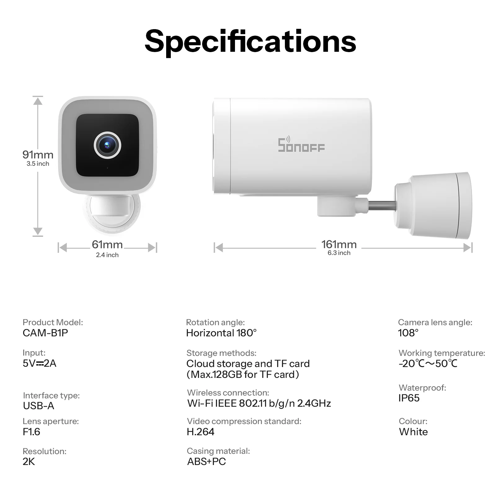SONOFF CAM Outdoor Smart Security Camera | CAM-B1P - Image 10