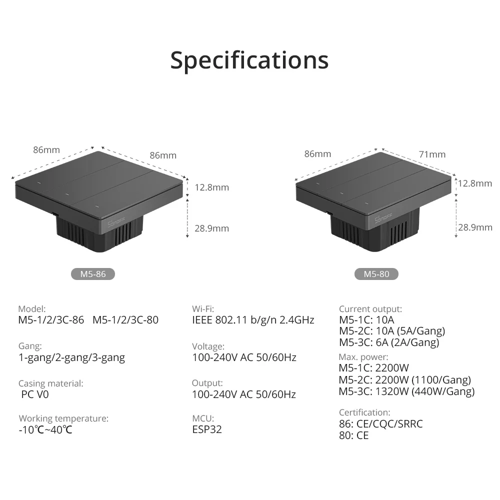 SONOFF SwitchMan Smart Wall Switch-M5 - Image 10