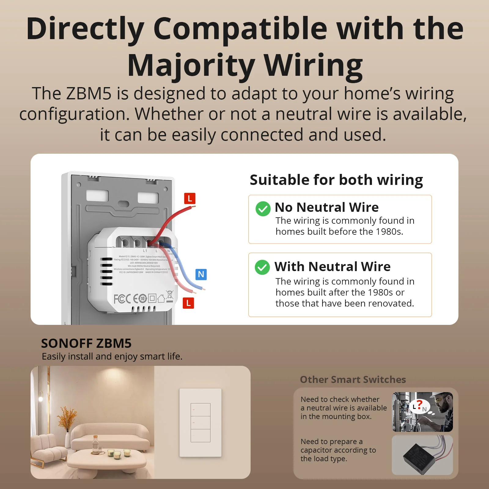 SONOFF SwitchMan Zigbee Smart Wall Switch | ZBM5 - Image 7