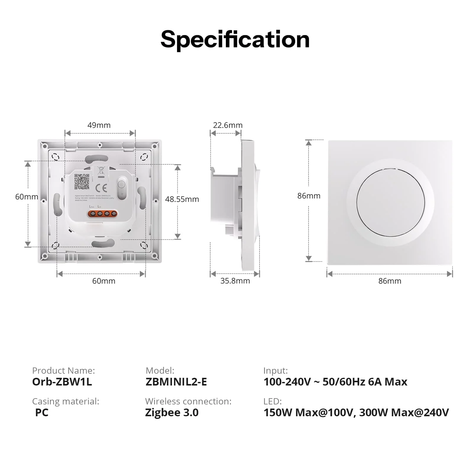 SONOFF Fusion Series Orb-ZBW1L Zigbee Smart Wall Switch (No Neutral Required) | ZBMINIL2-E - Image 9